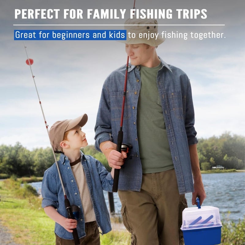 Vipfish 448-Pcs Fishing Lures Kit – Complete 3-Layer Tackle Box Set with Hooks, Weights, Bobbers, Pliers, Rigs, Leaders, Fluorocarbon Line, Accessories & More for Kids Fishing Gear - Image 4